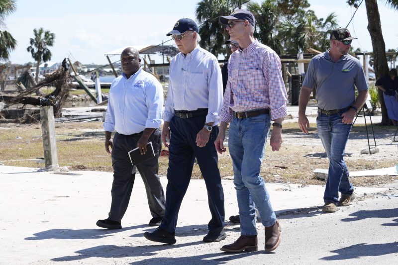 Biden tours hurricane damage in Florida and Georgia